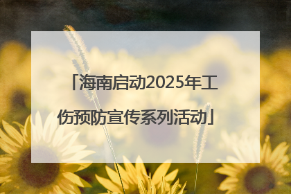 海南启动2025年工伤预防宣传系列活动