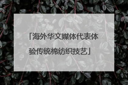 海外华文媒体代表体验传统棉纺织技艺