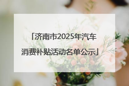 济南市2025年汽车消费补贴活动名单公示