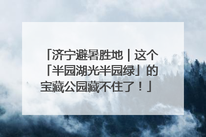 济宁避暑胜地｜这个「半园湖光半园绿」的宝藏公园藏不住了！