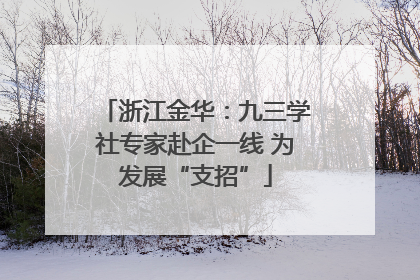 浙江金华：九三学社专家赴企一线 为发展“支招”
