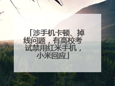 涉手机卡顿、掉线问题，有高校考试禁用红米手机，小米回应