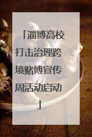 淄博高校打击治理跨境赌博宣传周活动启动