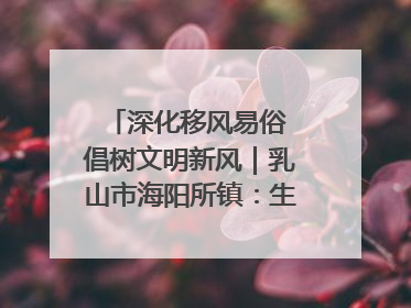 深化移风易俗 倡树文明新风｜乳山市海阳所镇：生态绿色引领健康生活新时尚