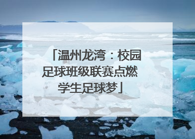 温州龙湾：校园足球班级联赛点燃学生足球梦