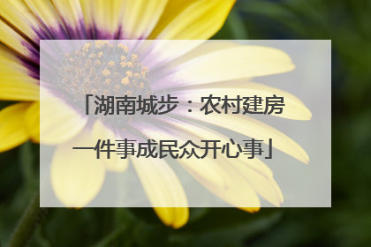湖南城步：农村建房一件事成民众开心事