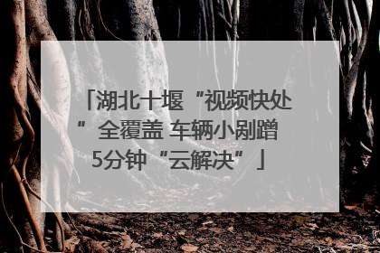 湖北十堰“视频快处”全覆盖 车辆小剐蹭5分钟“云解决”
