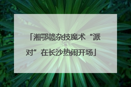 湘鄂赣杂技魔术“派对”在长沙热闹开场