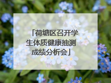 荷塘区召开学生体质健康抽测成绩分析会