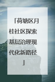 荷塘区月桂社区探索基层治理现代化新路径