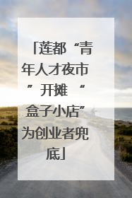 莲都“青年人才夜市”开摊 “盒子小店”为创业者兜底