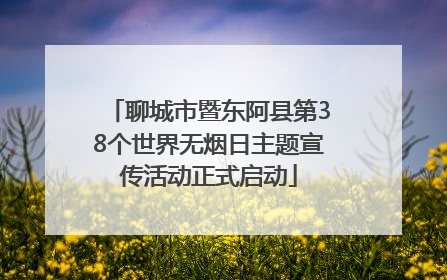 聊城市暨东阿县第38个世界无烟日主题宣传活动正式启动