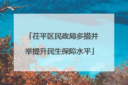 茌平区民政局多措并举提升民生保障水平