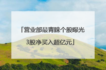 营业部最青睐个股曝光 3股净买入超亿元