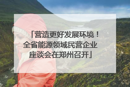 营造更好发展环境！全省能源领域民营企业座谈会在郑州召开