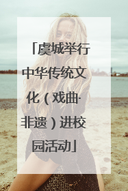 虞城举行中华传统文化（戏曲·非遗）进校园活动