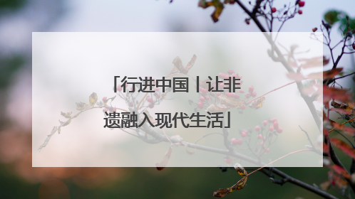 行进中国丨让非遗融入现代生活