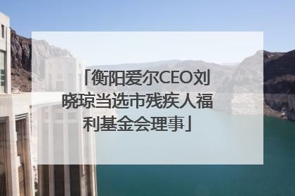衡阳爱尔CEO刘晓琼当选市残疾人福利基金会理事