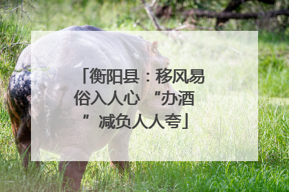 衡阳县：移风易俗入人心 “办酒”减负人人夸