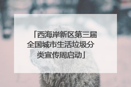 西海岸新区第三届全国城市生活垃圾分类宣传周启动