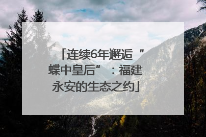 连续6年邂逅“蝶中皇后”：福建永安的生态之约