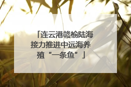连云港赣榆陆海接力推进中远海养殖“一条鱼”
