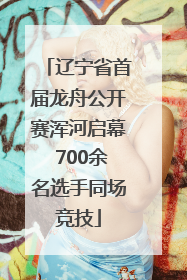 辽宁省首届龙舟公开赛浑河启幕 700余名选手同场竞技