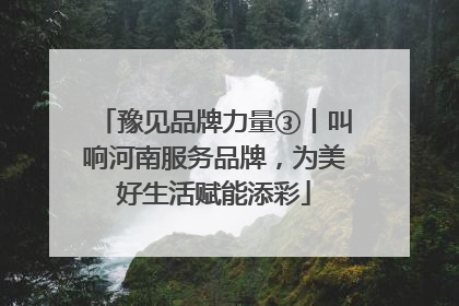 豫见品牌力量③丨叫响河南服务品牌，为美好生活赋能添彩