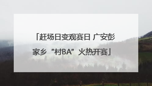 赶场日变观赛日 广安彭家乡“村BA”火热开赛
