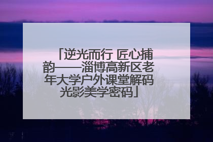 逆光而行 匠心捕韵——淄博高新区老年大学户外课堂解码光影美学密码