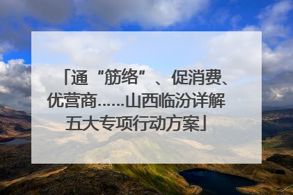通“筋络”、促消费、优营商……山西临汾详解五大专项行动方案