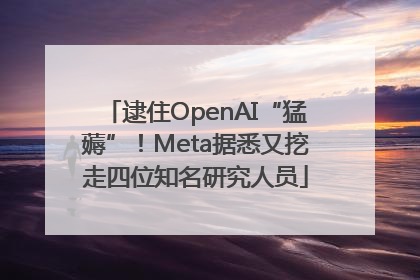 逮住OpenAI“猛薅”！Meta据悉又挖走四位知名研究人员