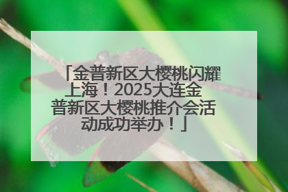 金普新区大樱桃闪耀上海！2025大连金普新区大樱桃推介会活动成功举办！