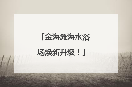 金海滩海水浴场焕新升级！