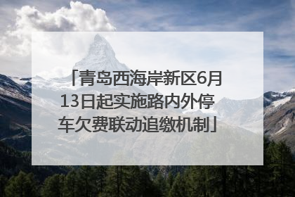 青岛西海岸新区6月13日起实施路内外停车欠费联动追缴机制