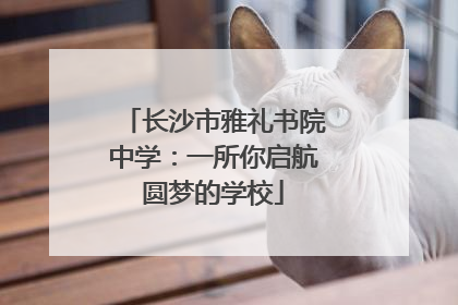 长沙市雅礼书院中学：一所你启航圆梦的学校