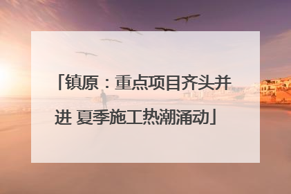 镇原：重点项目齐头并进 夏季施工热潮涌动