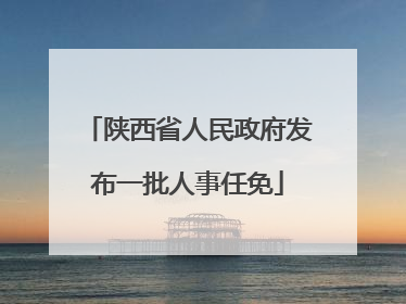 陕西省人民政府发布一批人事任免