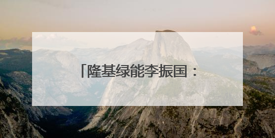 隆基绿能李振国：找各个环节有本事的人一起，构建健康的BC生态圈