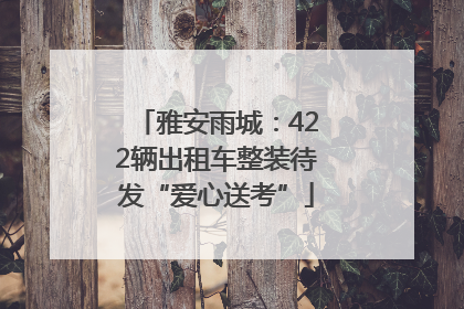 雅安雨城：422辆出租车整装待发“爱心送考”