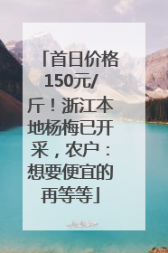 首日价格150元/斤！浙江本地杨梅已开采，农户：想要便宜的再等等