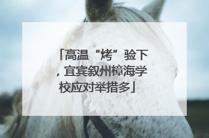 高温“烤”验下，宜宾叙州樟海学校应对举措多