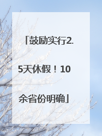 鼓励实行2.5天休假！10余省份明确