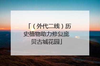 （外代二线）历史植物助力修复庞贝古城花园
