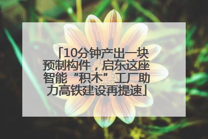 10分钟产出一块预制构件，启东这座智能“积木”工厂助力高铁建设再提速