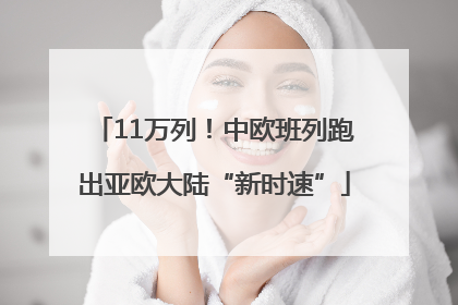11万列！中欧班列跑出亚欧大陆“新时速”
