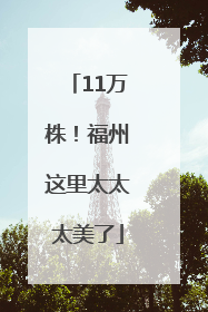 11万株！福州这里太太太美了