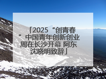 2025“创青春”中国青年创新创业周在长沙开幕 阿东沈晓明致辞