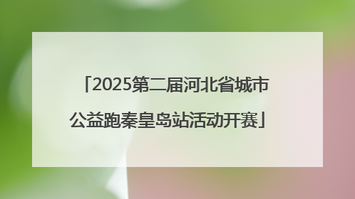 2025第二届河北省城市公益跑秦皇岛站活动开赛