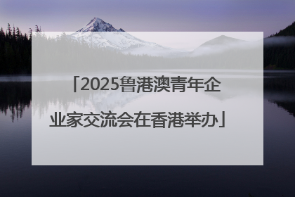2025鲁港澳青年企业家交流会在香港举办